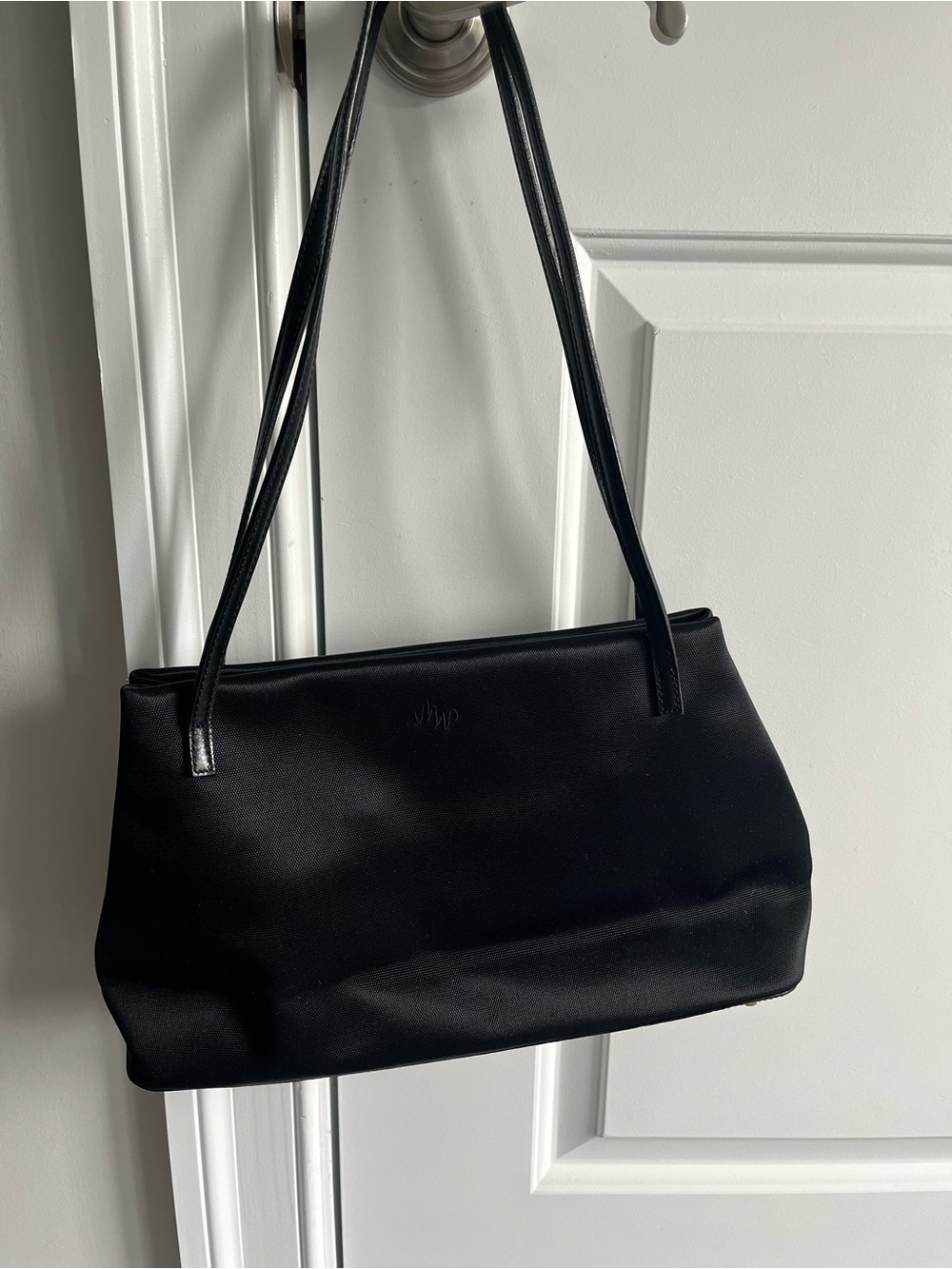 Monsac Vintage Black Shoulder Bag with Slim Straps
